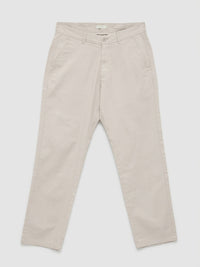 Men Trouser Relaxed Fit Beige Mid Rise