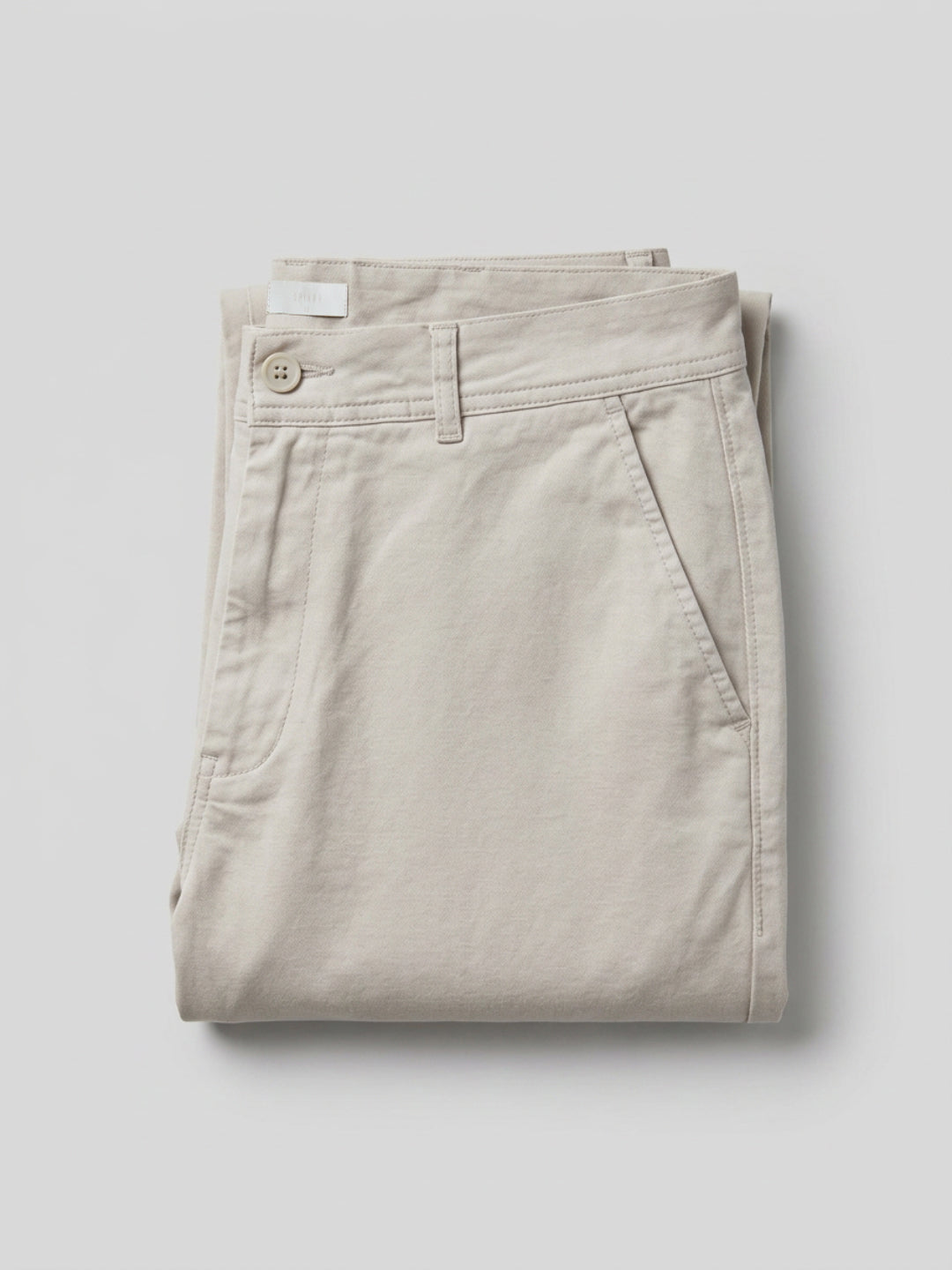 Men Trouser Relaxed Fit Beige Mid Rise