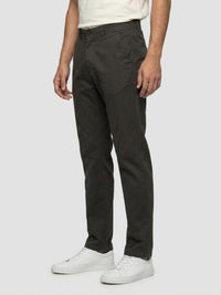 Men Trouser Relaxed Fit Green Mid Rise