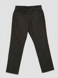 Men Trouser Relaxed Fit Green Mid Rise