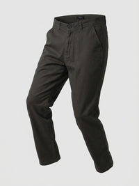 Men Trouser Relaxed Fit Green Mid Rise