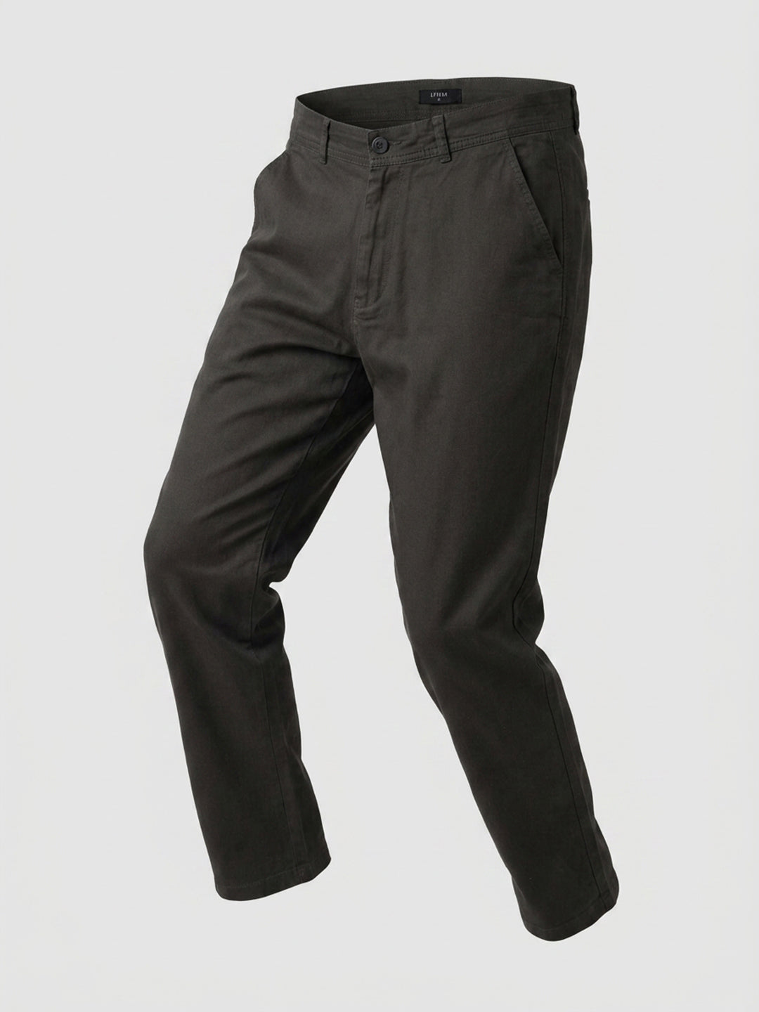 Men Trouser Relaxed Fit Green Mid Rise
