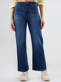 Women Bella-Wide Jeans Wide Leg Dark Blue High Rise