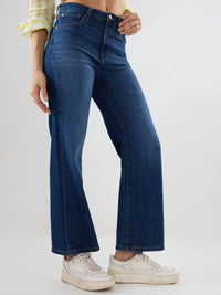 Women Bella-Wide Jeans Wide Leg Dark Blue High Rise