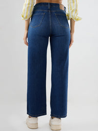 Women Bella-Wide Jeans Wide Leg Dark Blue High Rise