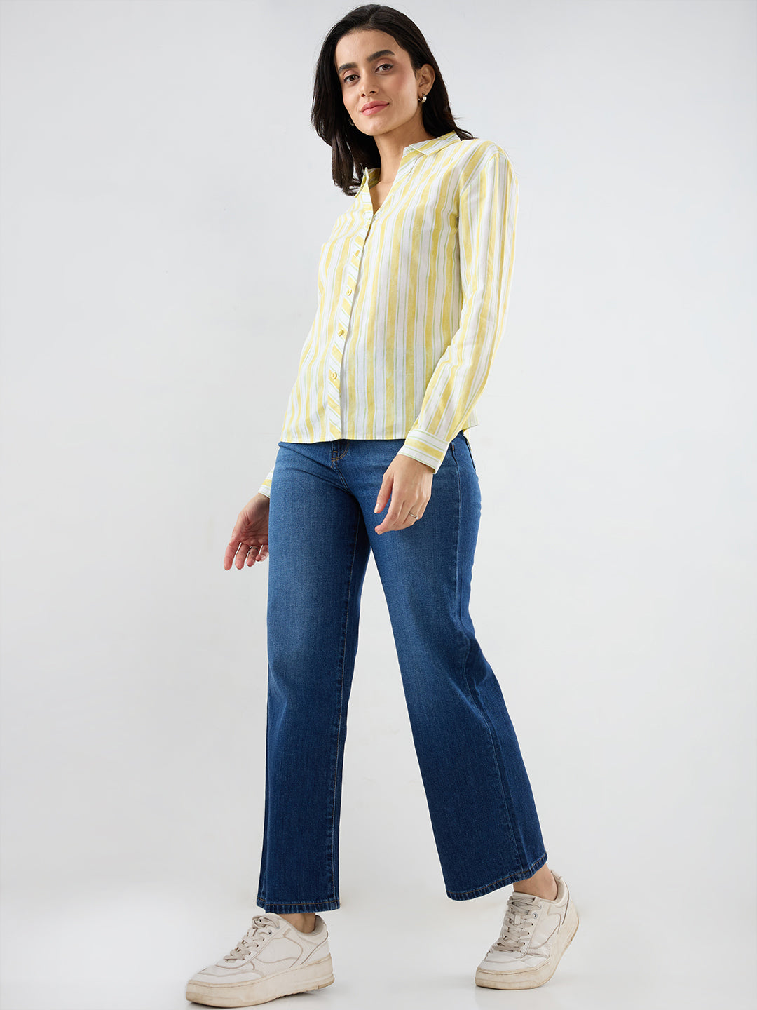 Women Bella-Wide Jeans Wide Leg Dark Blue High Rise