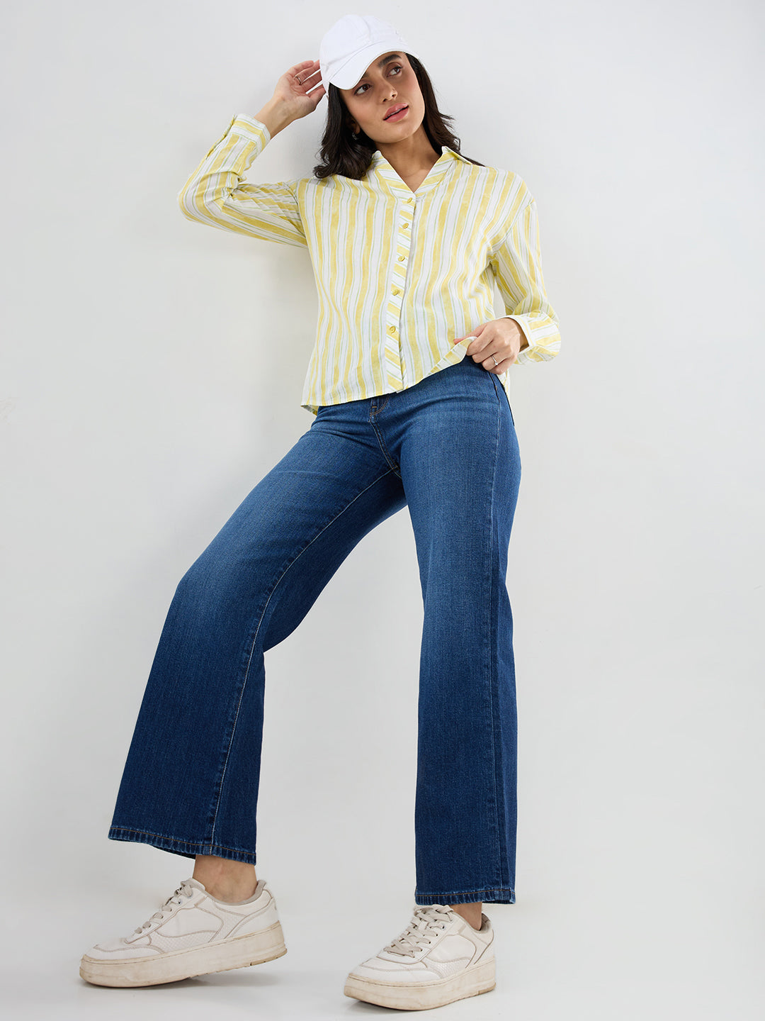 Women Bella-Wide Jeans Wide Leg Dark Blue High Rise