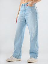 Women Bella Jeans Straight Fit Ice Blue High Rise