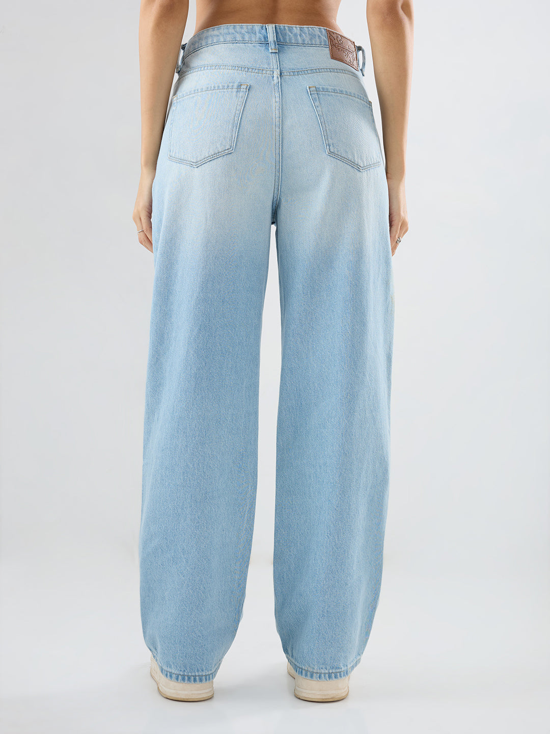 Women Bella Jeans Straight Fit Ice Blue High Rise