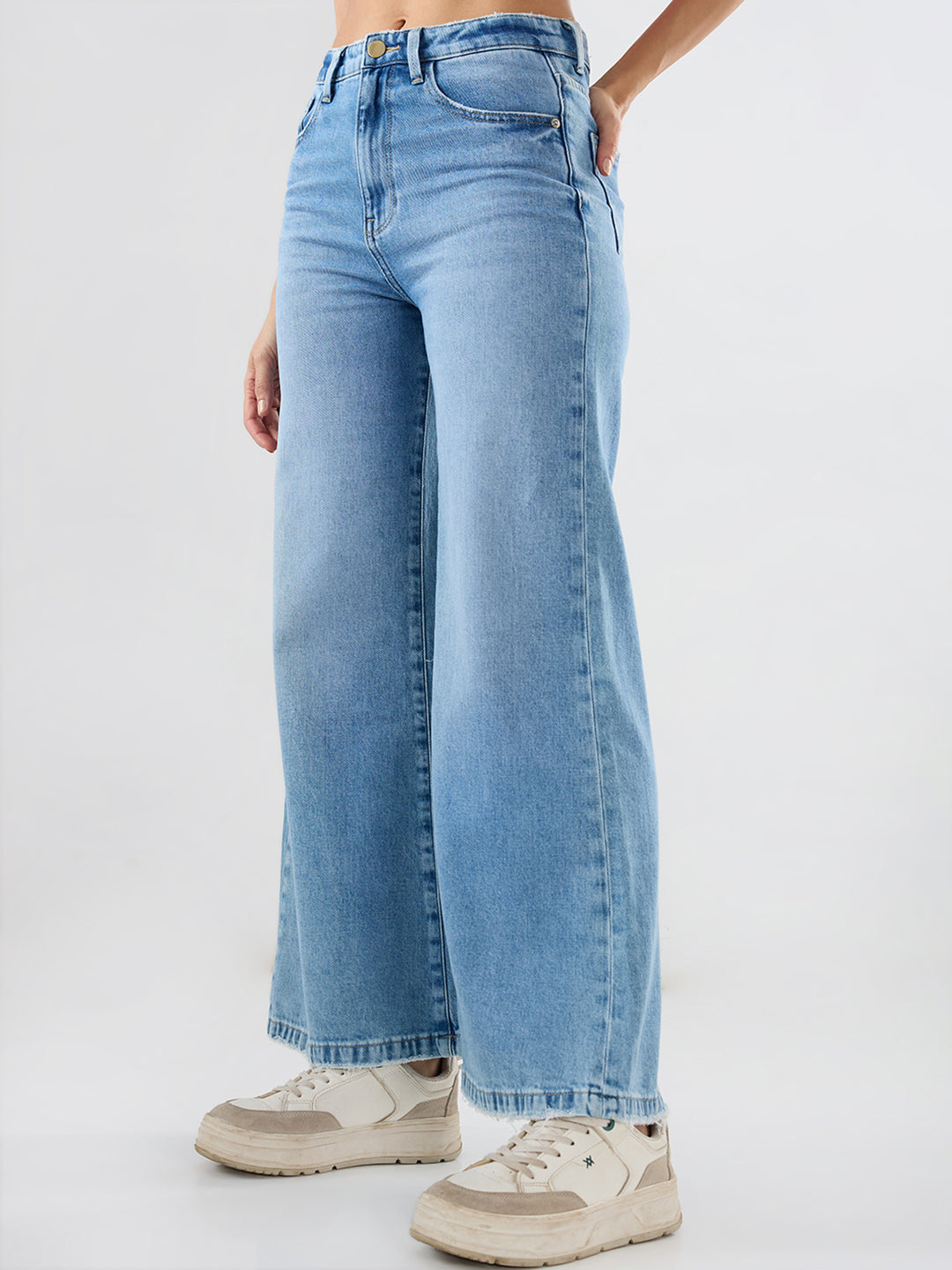 Women Bella-Wide Jeans Wide Leg Light Blue High Rise