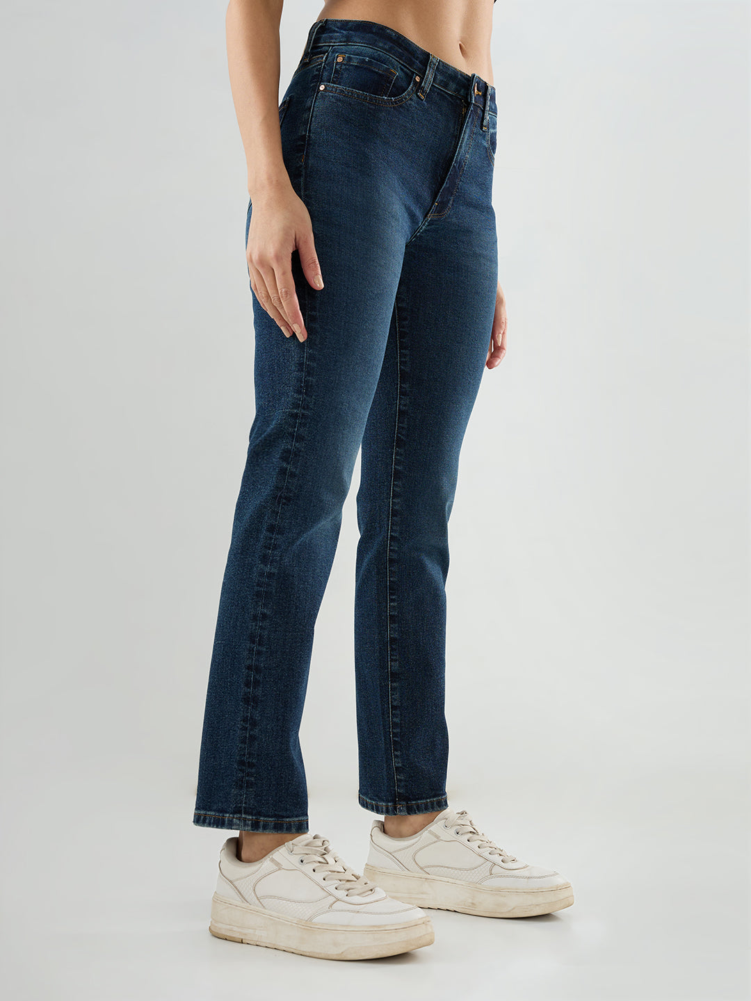 Women Emma Jeans Slim Fit Vintage Blue Mid Rise