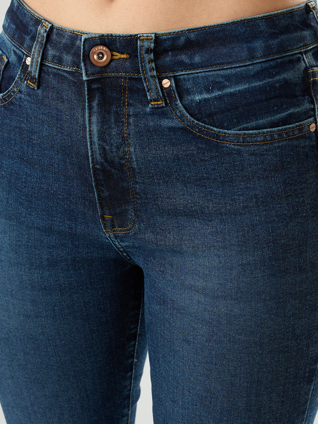 Women Emma Jeans Slim Fit Vintage Blue Mid Rise