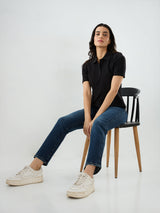 Women Emma Jeans Slim Fit Vintage Blue Mid Rise