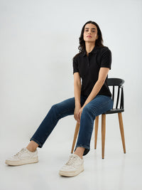 Women Emma Jeans Slim Fit Vintage Blue Mid Rise