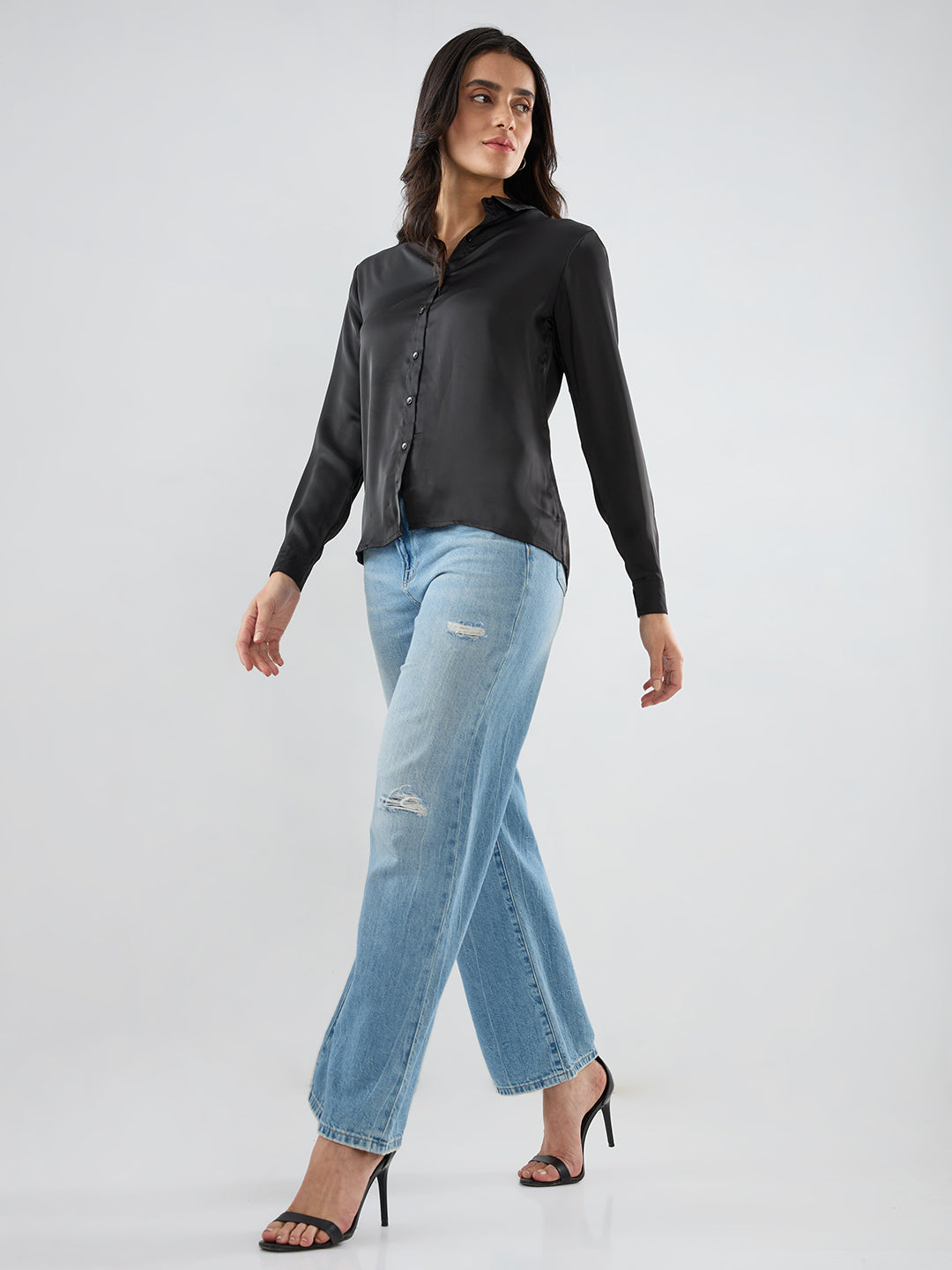 Women Bella Jeans Straight Fit Light Blue High Rise