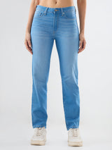 Women Emma Jeans Slim Fit Light Blue Mid Rise