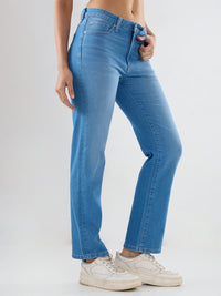 Women Emma Jeans Slim Fit Light Blue Mid Rise