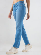 Women Emma Jeans Slim Fit Light Blue Mid Rise