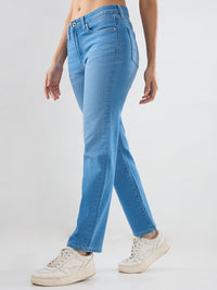 Women Emma Jeans Slim Fit Light Blue Mid Rise