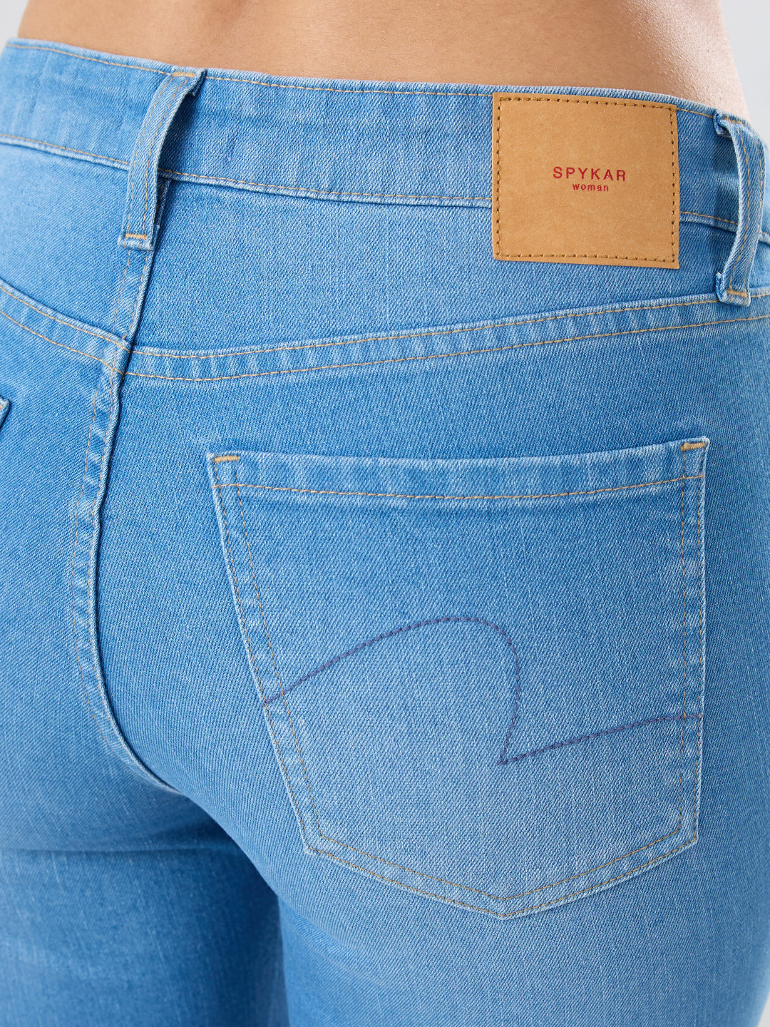 Women Emma Jeans Slim Fit Light Blue Mid Rise