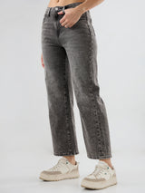 Women Bella-Wide Jeans Wide Leg Grey High Rise