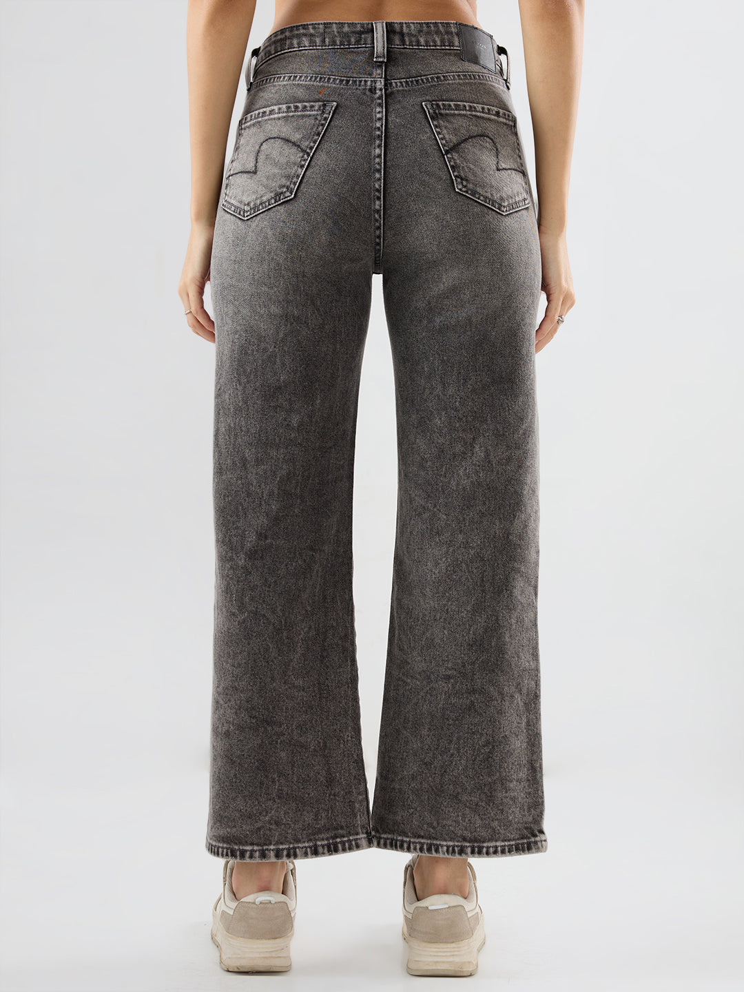 Women Bella-Wide Jeans Wide Leg Grey High Rise