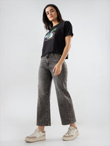 Women Bella-Wide Jeans Wide Leg Grey High Rise