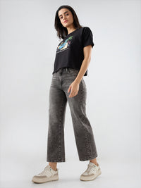 Women Bella-Wide Jeans Wide Leg Grey High Rise