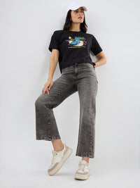 Women Bella-Wide Jeans Wide Leg Grey High Rise