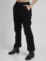 Women Elissa Jeans Boot Cut Fit Black High Rise