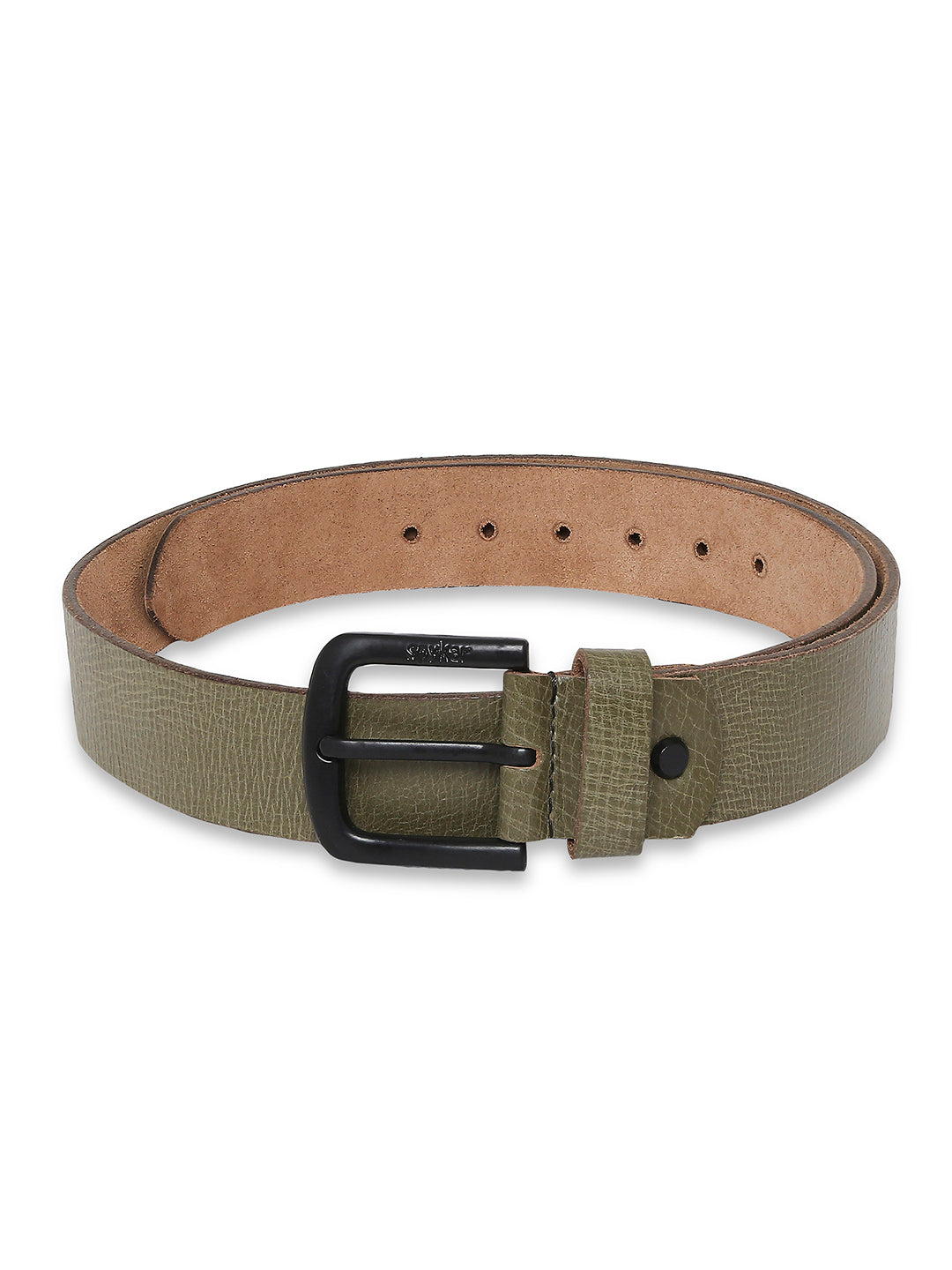 Spykar Green Genuine Leather Belt