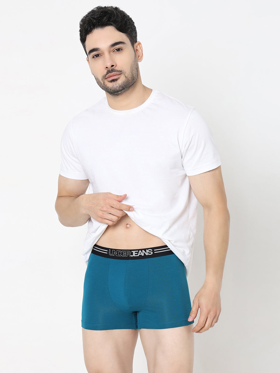 Underjeans by Spykar Men Premium Teal Blue Trunk