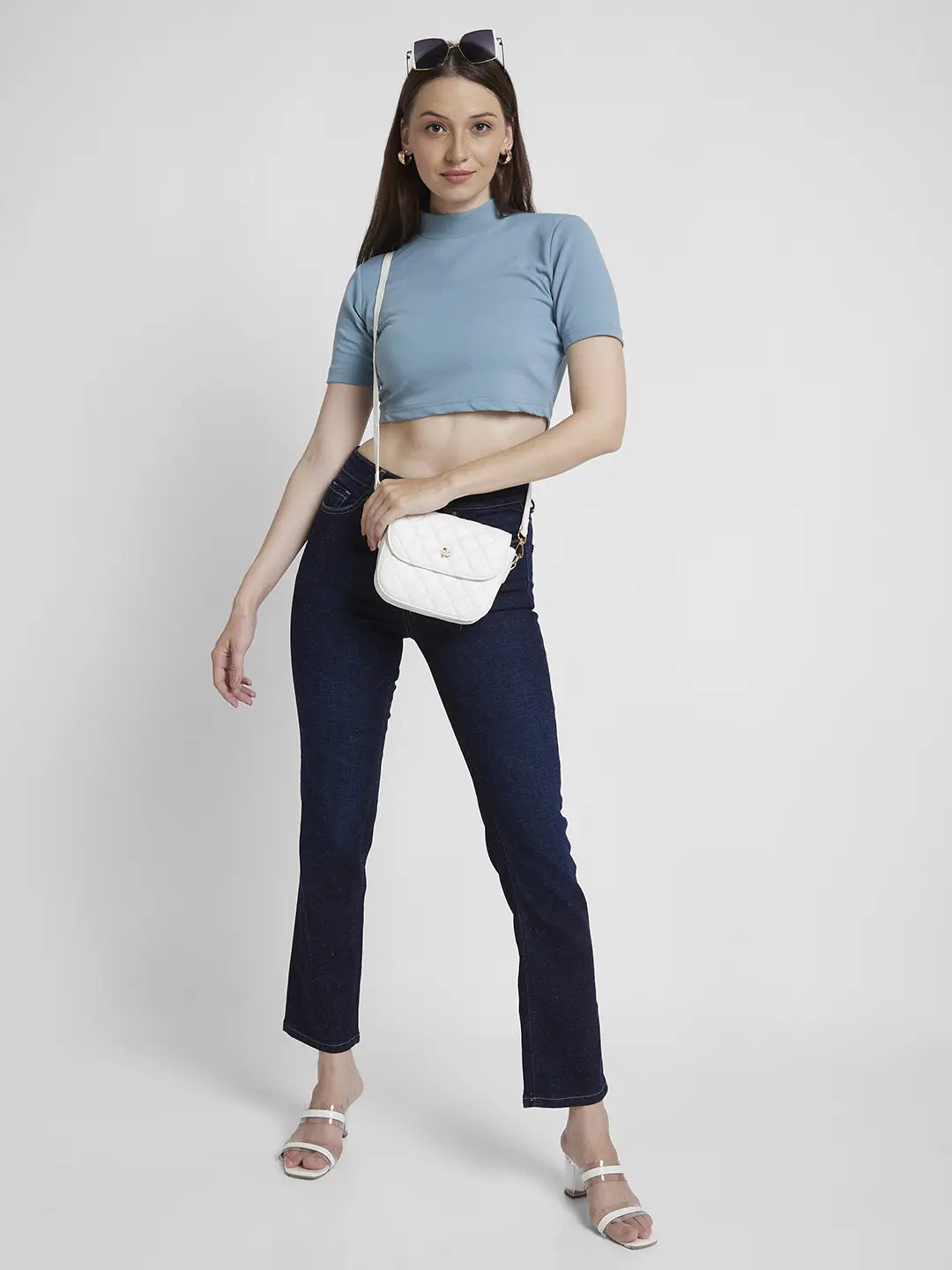 Women Emma Jeans Slim Fit Dark Blue Mid Rise