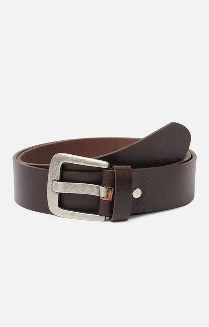 Spykar Black Genuine Leather Belt