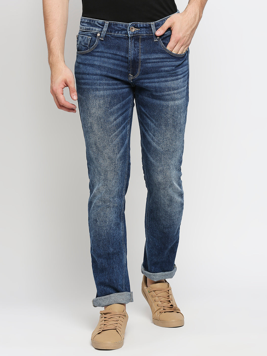 Spykar Blue Cotton Men Jeans (Rover)