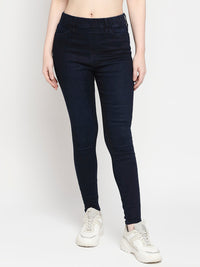 Women Alexa Jeans Super Skinny Fit Dark Blue High Rise