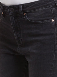 Women Elissa Jeans Boot Cut Fit Black High Rise