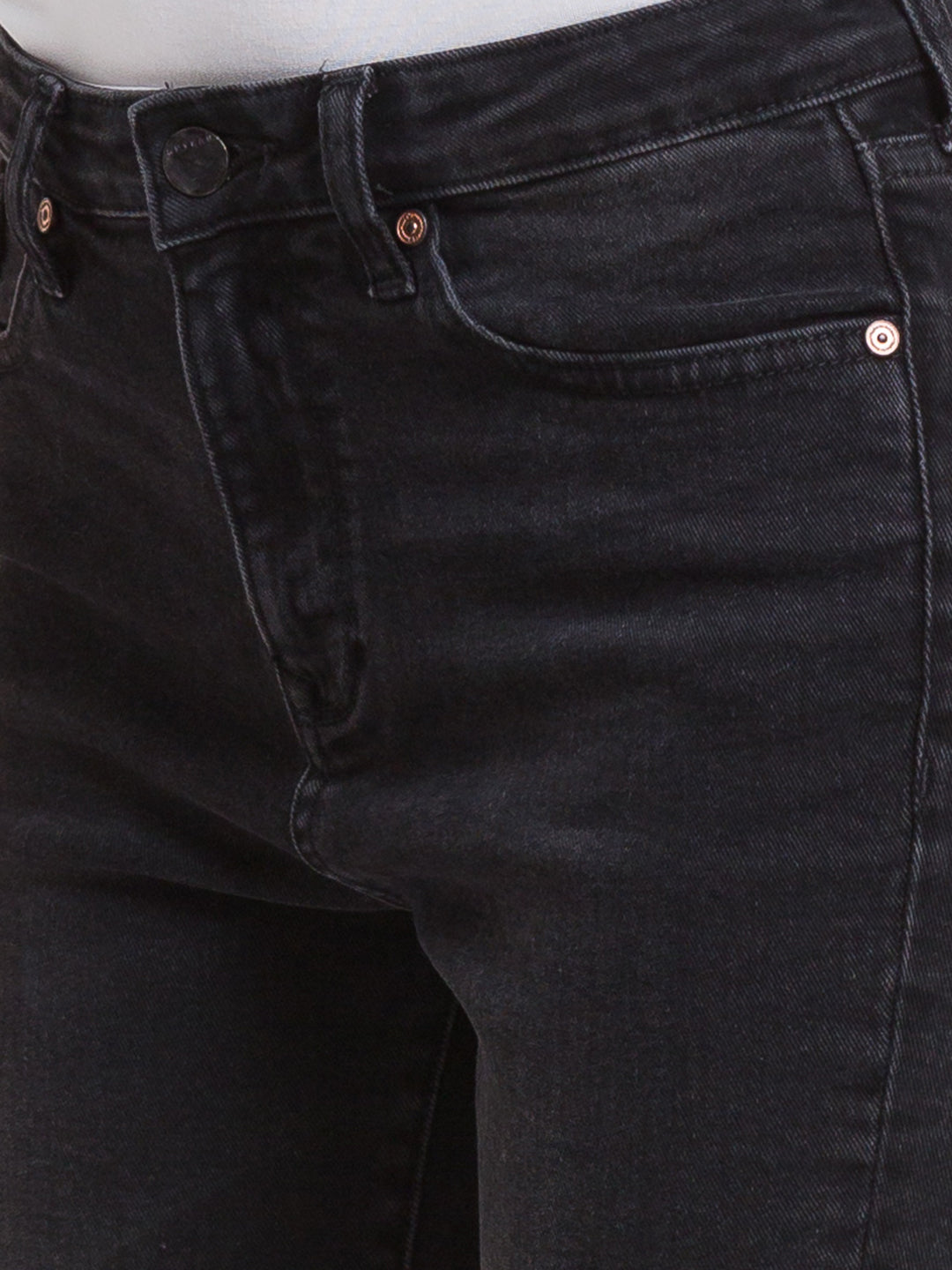Women Elissa Jeans Boot Cut Fit Black High Rise