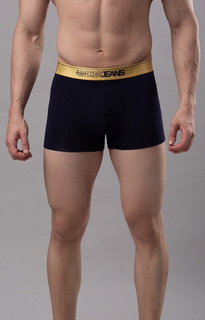 Underjeans By Spykar Men Navy Blue Trunks