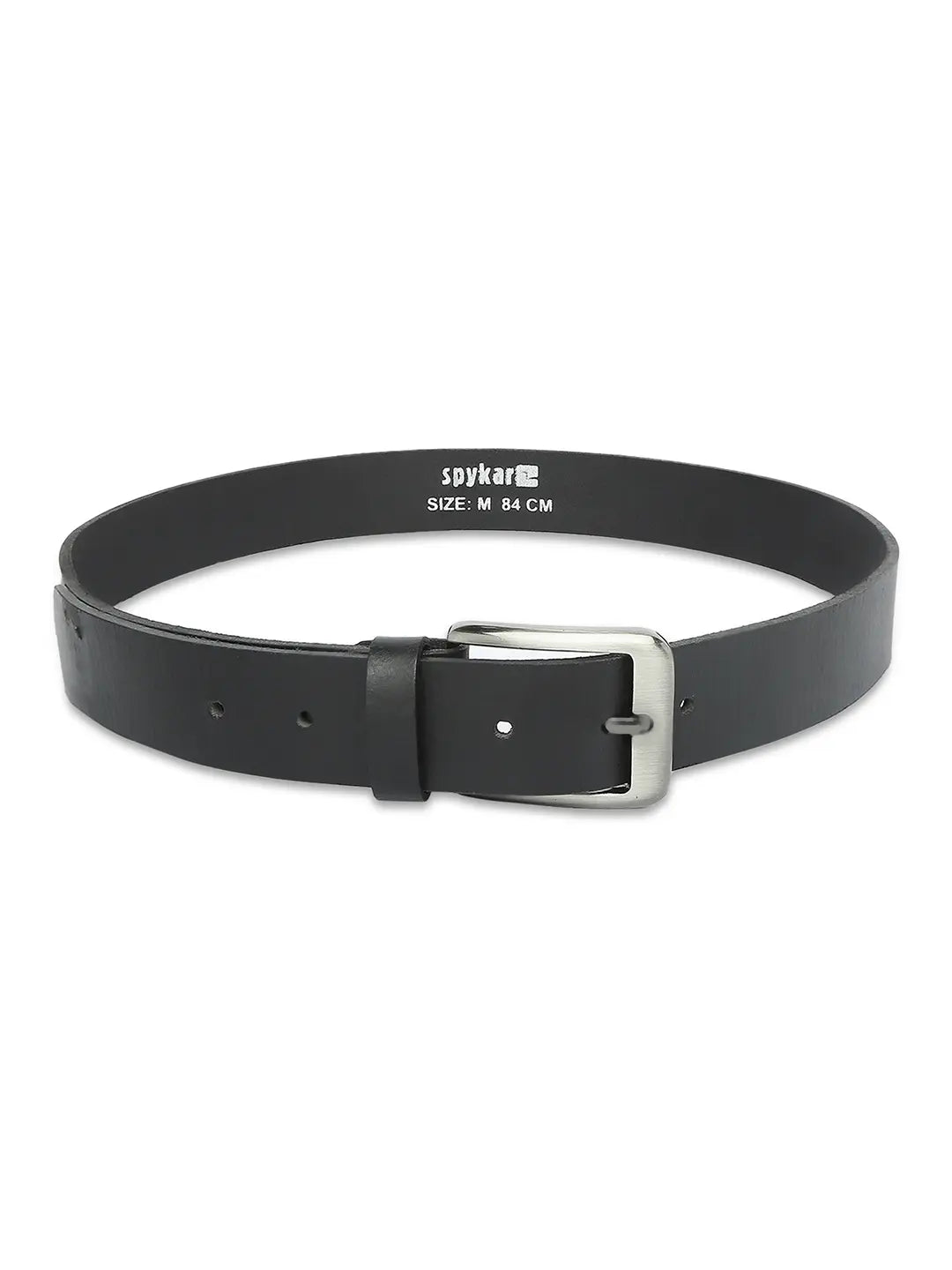 Spykar Men Black Leather Belt