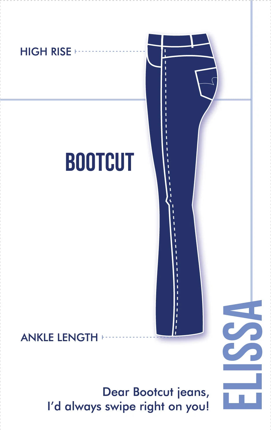 Women Jeans Bootcut Fit Light Blue High Rise