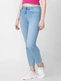 Women Emma Jeans Slim Fit Light Blue Mid Rise