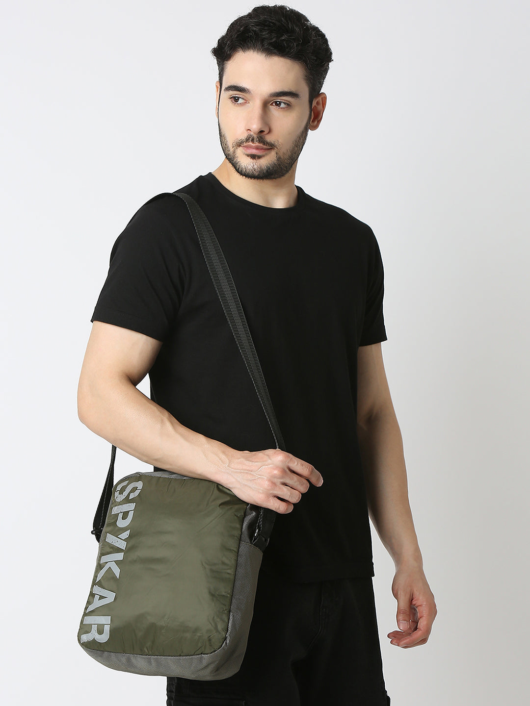 Spykar Olive Messenger Bag