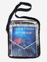 White Print Messenger Bag