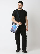 White Print Messenger Bag
