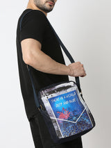 White Print Messenger Bag