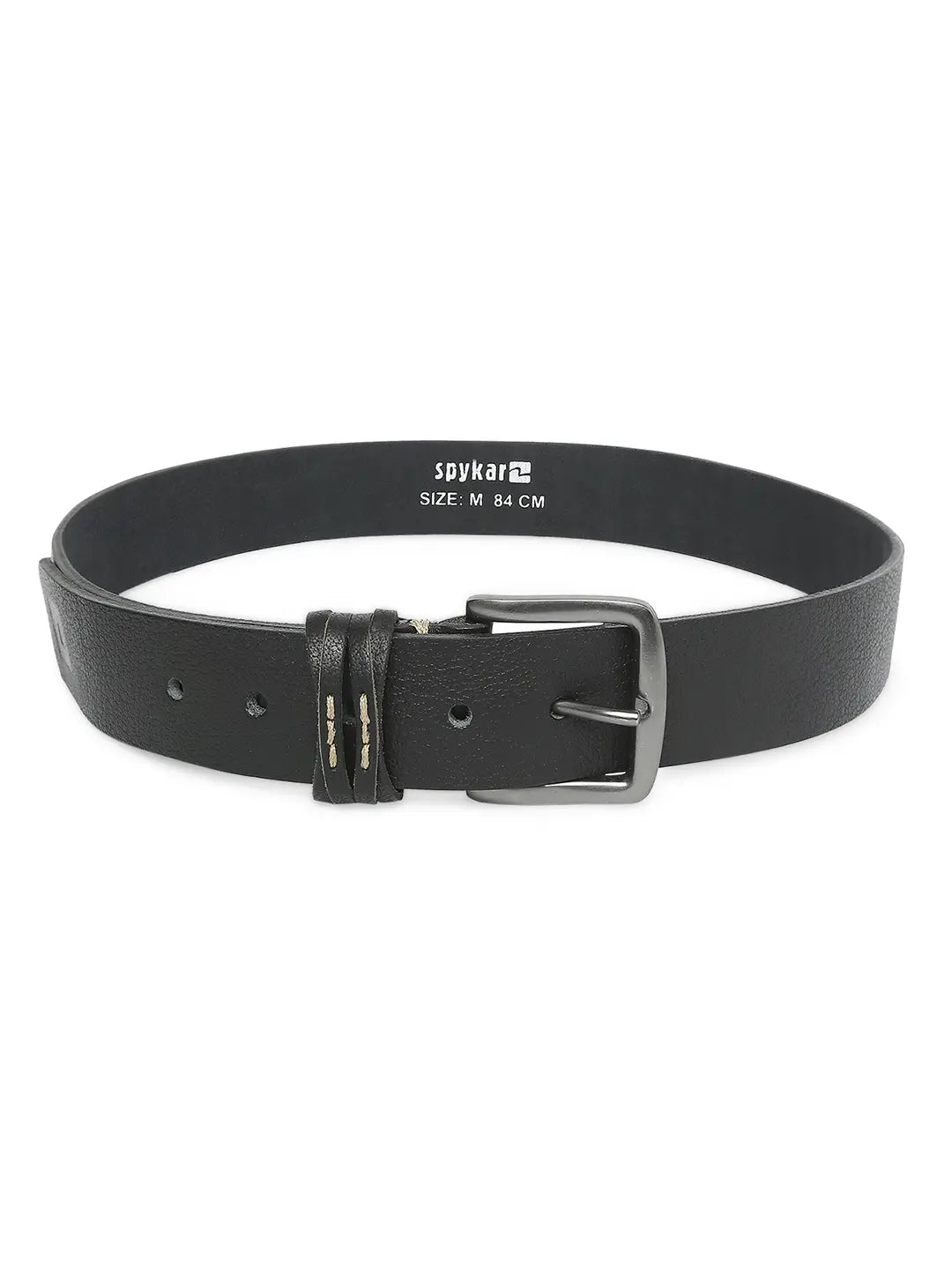 Spykar Men Black Leather Belt
