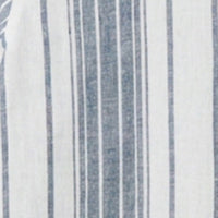 Men Shirt Stripe Navy Blue Regular Fit