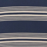 Men T-Shirt Stripe Navy Blue Regular Fit