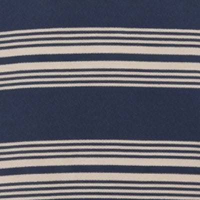 Men T-Shirt Stripe Navy Blue Regular Fit
